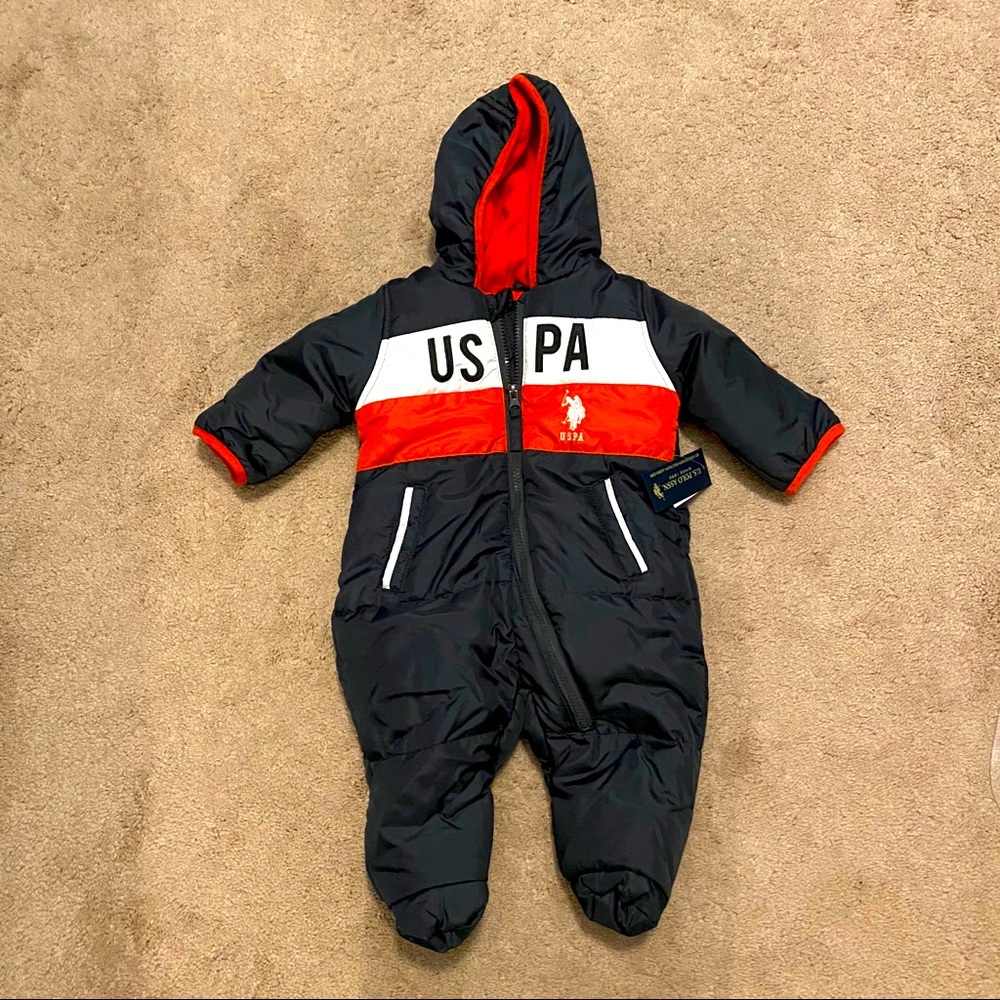 U.S. Polo Assn Baby Boys Snowsuit Puffer Jacket